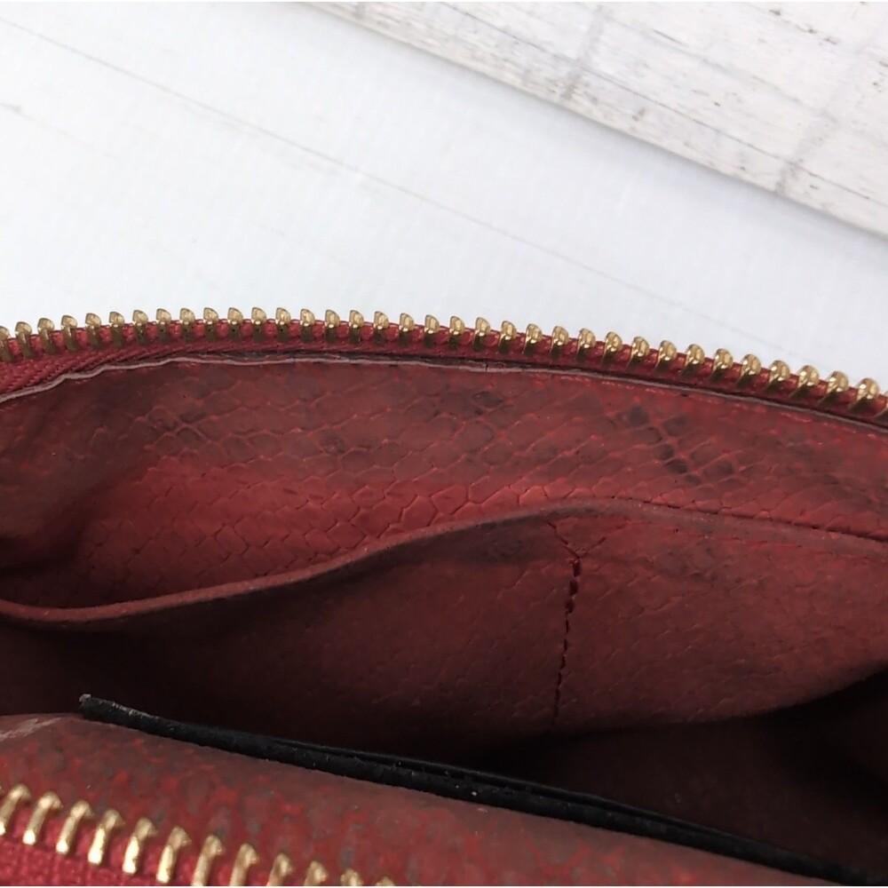 Hammitt Los Angeles Black Pebbled Leather VIP Satchel Red Zipper No Strap - Wear - Picture 11 of 15